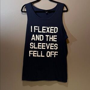 Anvil Blue Lightweight Tank Top